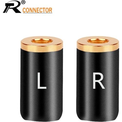 2pcs/1pair 3.5mm MMCX UE900 SE535 SE215 W10 W20 W30 Black Silver Earphone DIY Pin Connector Plug