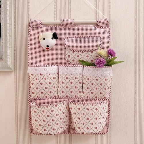 2PCS/LOT Fashion Cartoon Blue Star Hanging Storage Bag Doorback Storage Bag