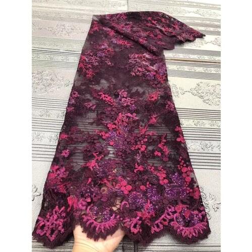 2020 new high-quality mesh sequin embroidery, African lace fabric, suitable for ladies skirt design fabrics