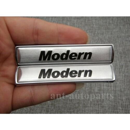 2x Car Side Modern Emblem Sticker Fender Badge Auto Trunk Rear Tailgate