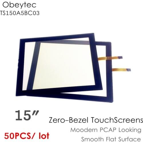 50PCS! Obeytec 15" Five-Wire resistive touch screen kits, Flat Surface, Clean Modern looking, Glass Sensor, TS150A5BC03