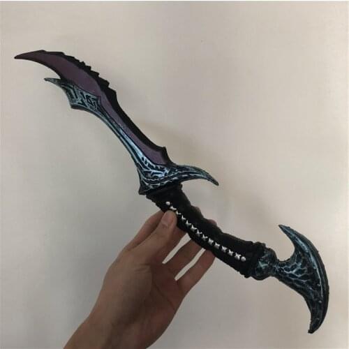 50cm Orc Anti Mage Scythe of Vyse Elf 1:1 Cosplay Weapon Game Weapon Prop Role Play PU Figure Model Halloween Gift