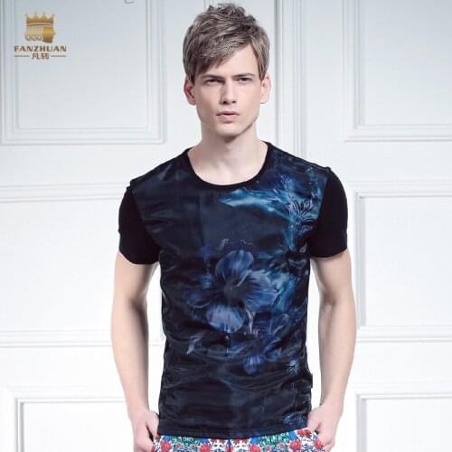 Free shipping casual 2016 New Designers male fashion mens Short Sleeved Shirt short summer slim Eugen 3D T-shirt On sale 615048