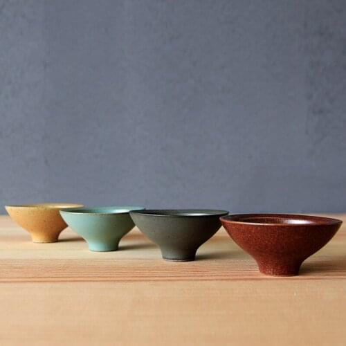 Japanese retro tea bowl, personalized ceramic cup, practical personal cup, Zen cup, tea set accessories, kiln rough pottery tea