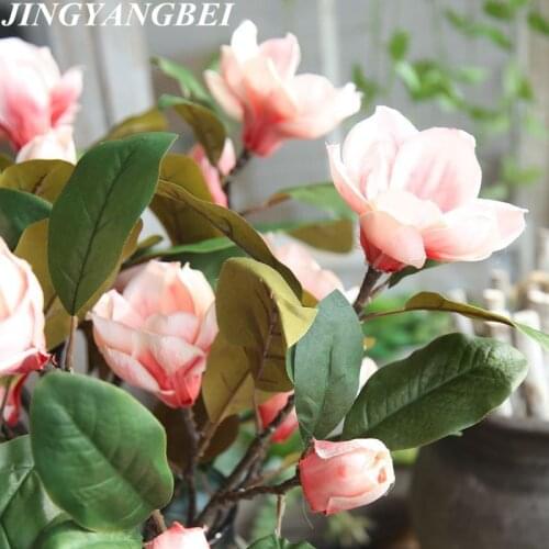 Magnolia Long Branch Flower Arrangement Artificial Flower Factory Home Decor Wedding Wall Plant Wall Artificial Flower