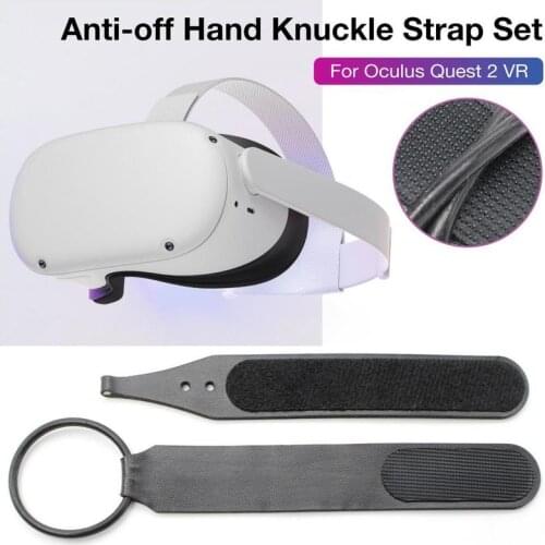 Fixed Strap Sweat Absorption Anti-off Hand Knuckle Strap Set VR Glasses Accessories PU Handle Fixed Strap For Oculus Quest 2 VR