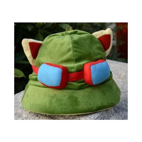 Game LOL Swift Scout Teemo Cosplay Hat High Quality Plush Cute Teemo Cap Cosplay Props