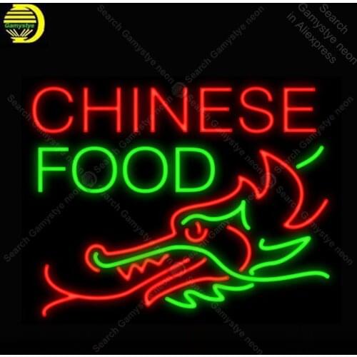 Chinese Food Dragon Bottom NEON LIGHT SIGN Cups Neon Sign Decorate Restaurant Hotel BEER PUB Pub Handcraft Iconic Sign light