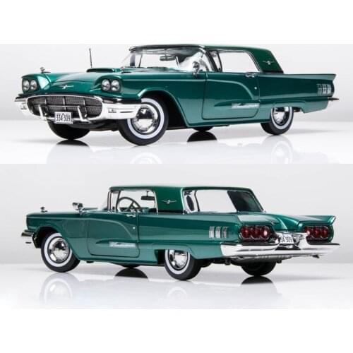 Diecast Alloy 1:18 Scale Thunderbird 1960 Classic Muscle Car Model Metal Die-Cast Toy Vehicle for Collection Souvenir Display