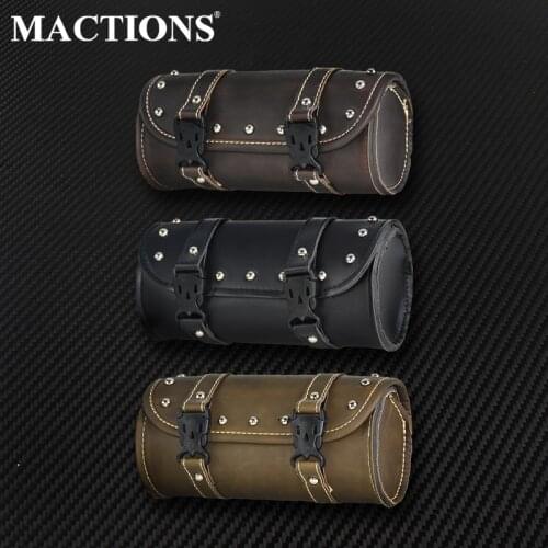 Motorcycle Saddle Bags PU Side Tool Tail Bag Luggage For Harley Touring Sportster Dyna Softail For Honda For Ducati For Yamaha