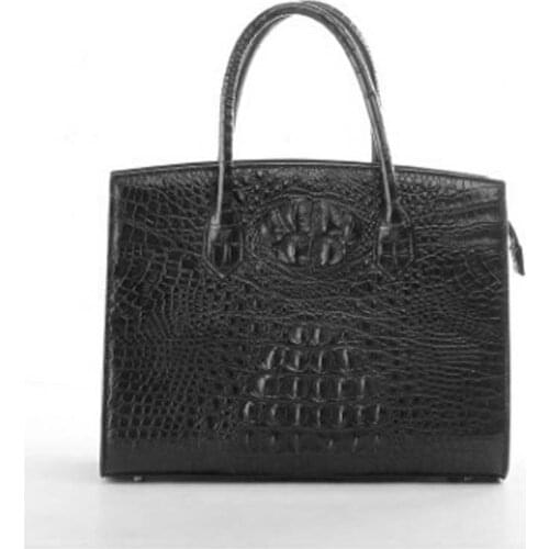 Ourui true crocodile black men package Genuine crocodile leather leisure men handbag