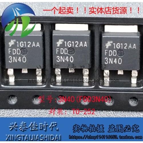 Original new 5pcs/ 3N40 FDD3N40 2A/400V TO-252