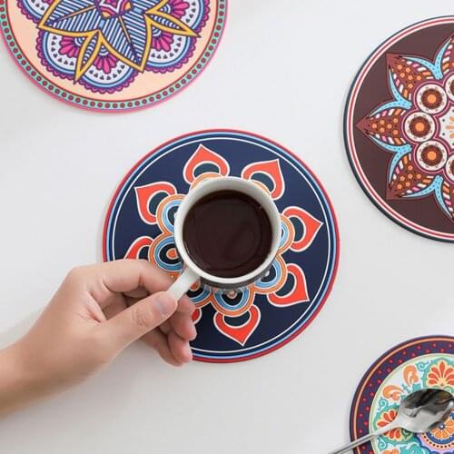 Tableware Insulation Mat Silicone Pad Non Slip Bowl Mat Heat Insulation Family Office Anti-skid Tea Milk Mug Coffee Cup Coaster