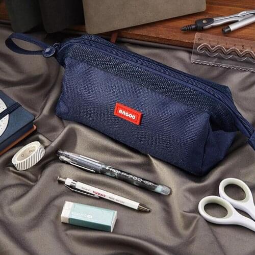 Simplicity Washable Pencil Case Tote Pen Ruler Eraser Storage Bag Multifunction Student Stationery Organize Pouch Accessories