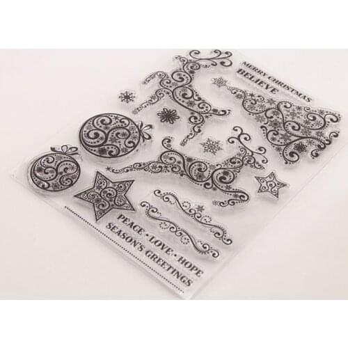 Xmas Deer Tree Silicone Clear Seal Stamp DIY Scrapbooking Embossing Photo Album