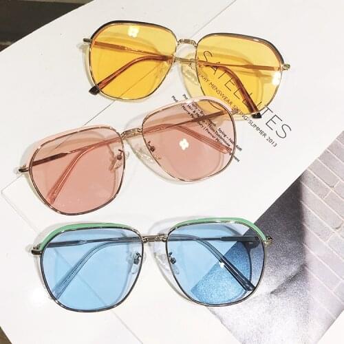 Korean version fashion sunglasses womens Street shoot thin sunglasses for women decorative mirrors