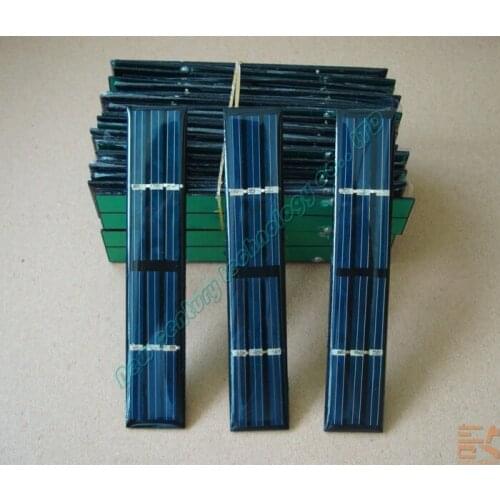 10pcs 3V 50MA 0.15W Polycrystalline solar glue PCB board solar cell panels solar cells For DIY charge Experiment 107*20*2.8mm
