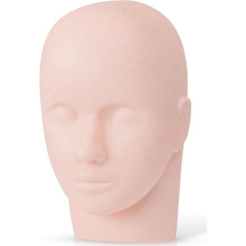 Training Headform Mannequin Eyelash Graft Makeup Massage Female Model Head Soft Rubber Reusable Tattoo Supplies