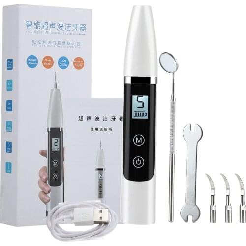 Ultrasonic Calculus Remover Electric Portable Dental Scaler Tooth Cleaner Sonic Smoke Stains Tartar Plaque Oral Irrigator Tools