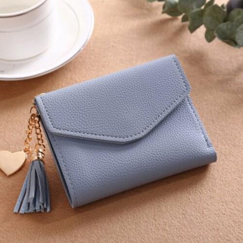 Ladies Mini Wallet Fashion Tassel Pendant Buckle High Quality Small Fresh Wallet Portable Ladies Coin Purse