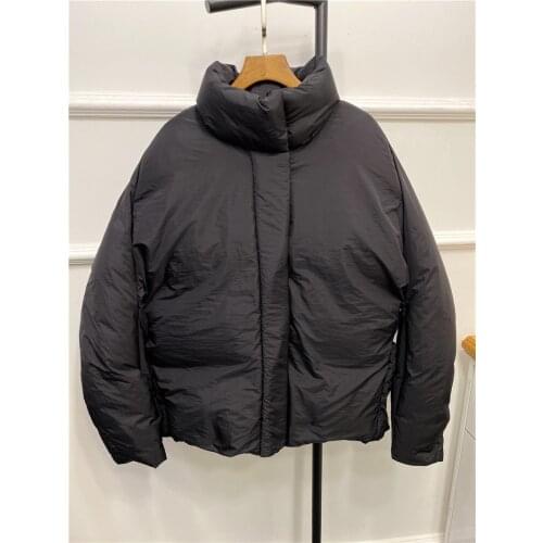 Two Colors Womens Down Coat Zipper Turtleneck Long Sleeve Jacket 2020 Winter