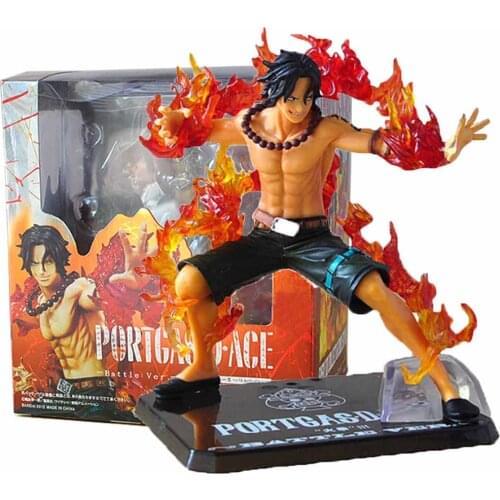 14cm Anime Portgas D Ace Battle Ver. PVC Action Figure Collectible Model Toy for Kids Birthday Gift