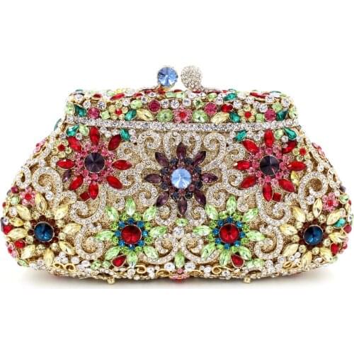 19x11CM Rhinestone Bag Corrugated Metal Crystal Dinner Bag Diamond Bag Women Clutch Bag a6887