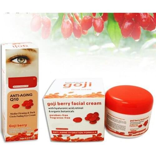 2Pieces Goji Facial Cream Eye Cream Ageless Cream Face Whitening Skin Care Anti Wrinkle Eye Cream Remove Dark Circles Under Eyes