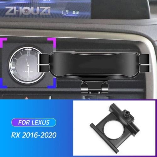 Car Mobile Phone Holder For Lexus RX300 RX350 RX450H 2016-2020 Mounts Stand GPS Gravity Navigation Bracket Car Accessories