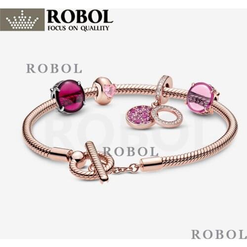 PDB SL High Quality 925 Series New Product Sterling Silver Fashion Charm Bracelet DIY Bead Charm Female Bracelet Jewelry Gift