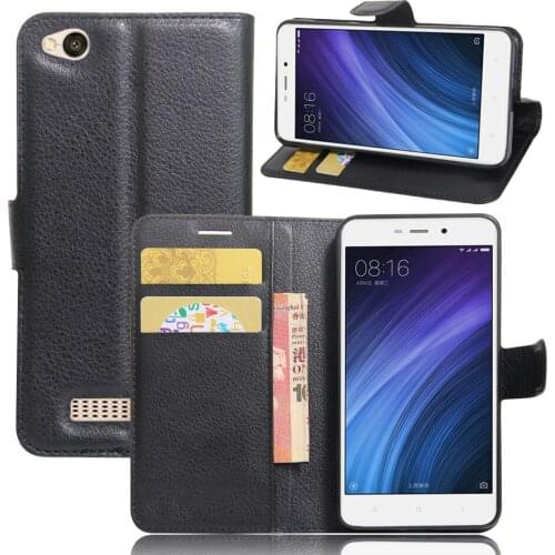 Book Style PU Leather Case Cover for Xiaomi Redmi 4A Flip Wallet Phone Bags Cases with Stand for Redmi 4A