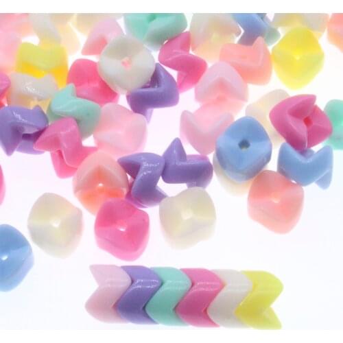 CHONGAI 100Pcs Spacer beads Mixed Candy Color Acrylic Beaded DIY Accessories Beads For Jewelry Bracelets Making 10mm