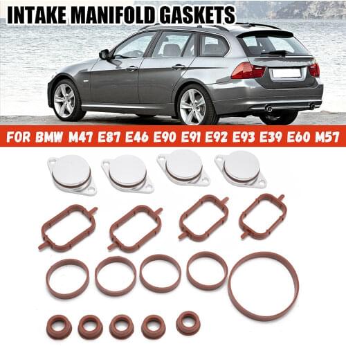 EPMAN 4 x 33mm Aluminium Swirl Flap Removal Repair Kit W Gaskets For BMW E46 E39 E90 E39 / E60 / E61 Intake Manifold TKYD801A