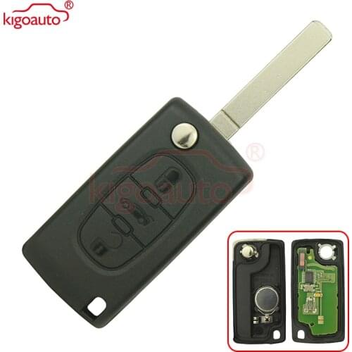 CE0536 Flip key VA2 434Mhz with ID46-PCF7961 chip for Citroen C3 C4 C5 key 3 button kigoauto