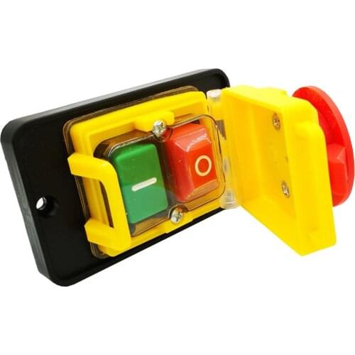 CK5 CK-5 125V 16A 250V 10A 4 Pins Electromagnetic Push Button Switch Stop Start On Off Pushbutton Switches for Electric Tool