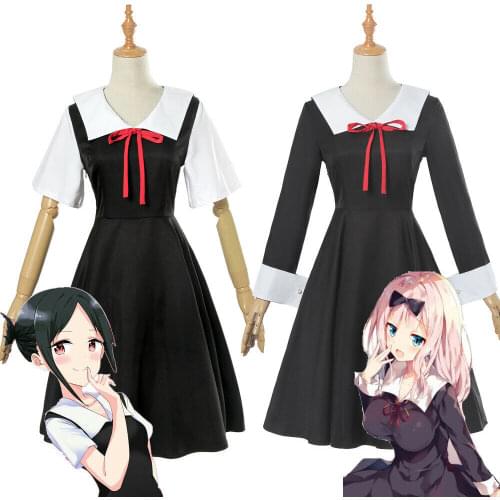 New Kaguya-sama: Love is War Wig Cosplay Costume Kaguya Shinomiya Dresses Cosplay Chika Costume Girl School Uniform Women Dress