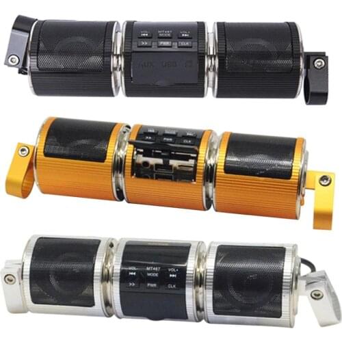 Motorcycle AudioSound System Bluetooth MP3 FM Radio Stereo Speaker Universal