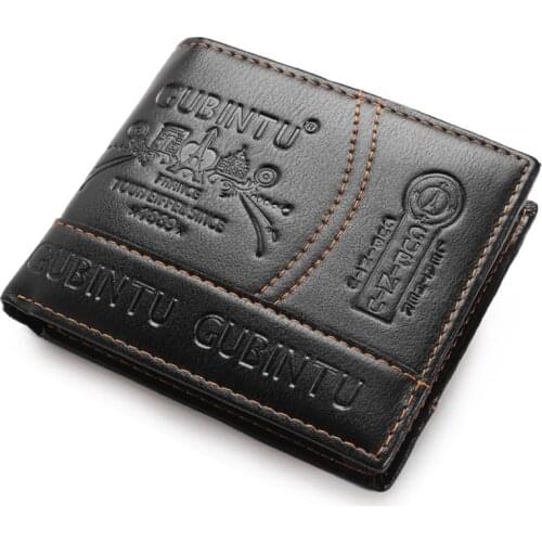 Mens Short Wallet Large Capacity Korean Style Slim Wallet Fashion Solid Color Black Wallets for Man