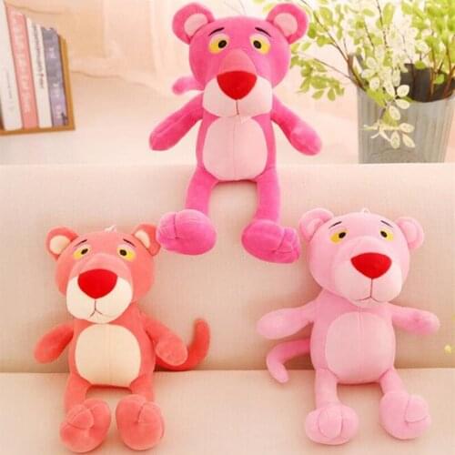 2017 New Baby Toys Plaything Cute Naughty Pink Panther Plush Stuffed Doll Toy Home Decor 25CM children girl Birthday best gift
