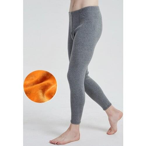 New Arrive Winter Mens Long Johns Cotton Thermal Underwear Leggings Men Plus Velvet Thickening Long Wool Pants
