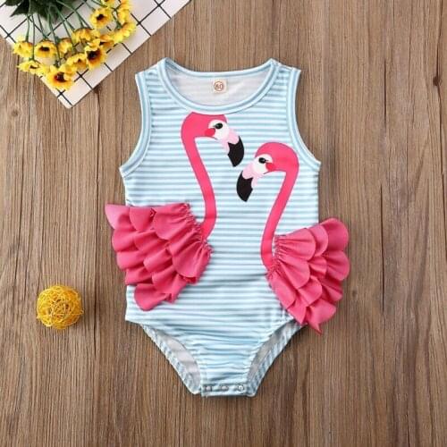 New Kid Baby Girls Toddler Flamingos Tankini Bikini Set Swimwear Swimsuit Bathing Suit One-Pieces