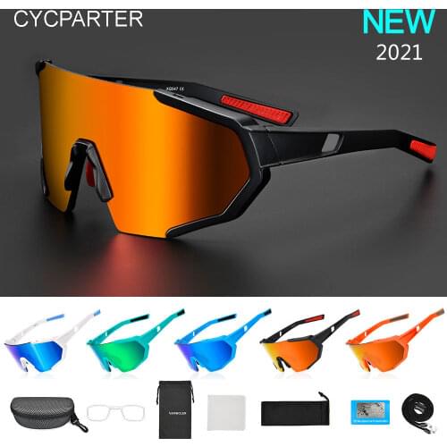 Cycling Glasses Polarized for Men Women Bike Cycling Eyewear Cycling Sunglasses Interchangeable Lens MTB Glasses Bicycle Goggles