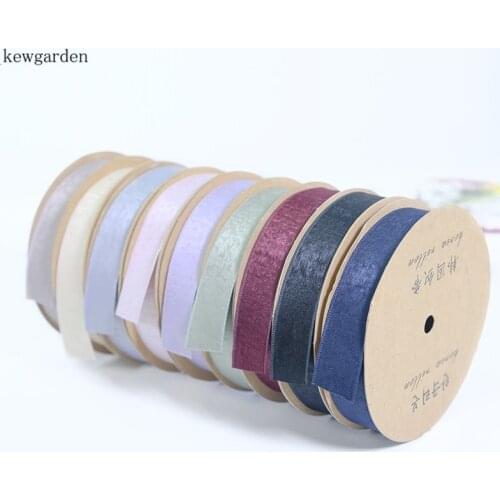 Kewgarden Wholesale 1.5" 1" 25mm 38mm Velvet Polyester Cotton Ribbon Handmade Tape DIY Brooch Hairbow Accessories Webbing 20Y