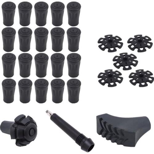 Hiking Multi Purpose Replaceable Mountaineering Walking Stick Alpenstock Tip Head Mudguard Mud Dragging Accessories