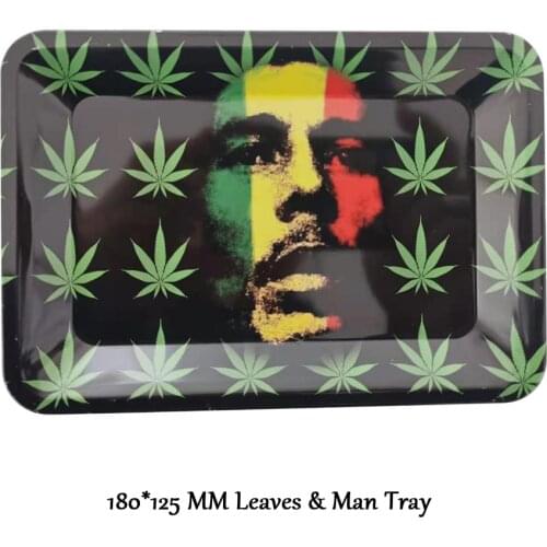 Leaves & Man Rolling Paper Tray Weed Accessories Storage Plate For Herb Grinder Rolling Trays New Gift Smoking Case Dropship