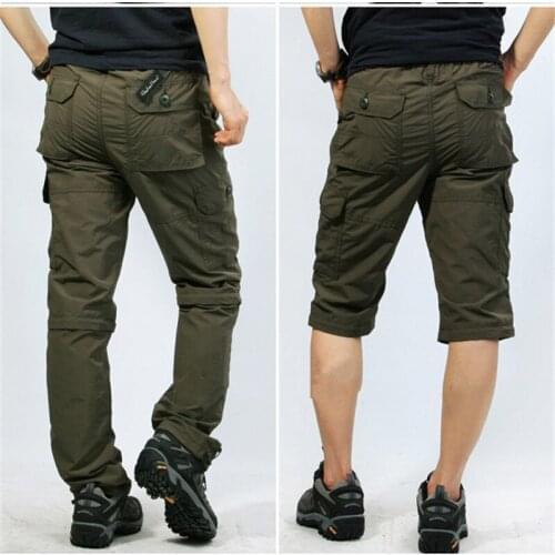 ICPANS Casual Pants Loose Quick dry Khaki Cargo Pants Men Waterproof Summer Army Green Tactical Pants Military Male Trousers