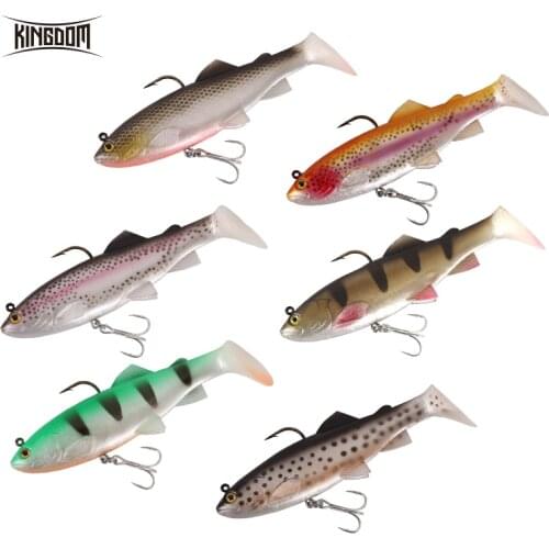 Kingdom Silicone Bait Soft Baits Wobblers 120mm 38g Sinking Action Fishing Lure Artificial Bait Pike Lure