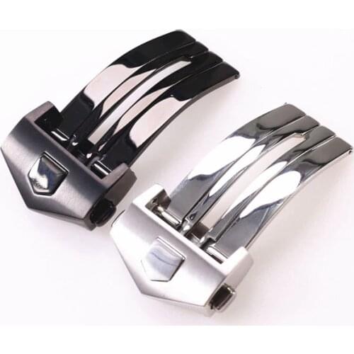 18mm 20mm 22mm Stainless steel watch buckle Folding clasp Double button ouch for TAG Heuer watch accessories strap Bright matte