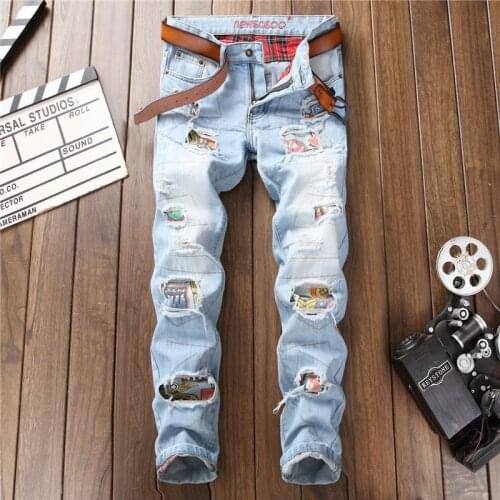 Stretchy 2020 New Fashion Skinny Jeans Men Causal Pants Mens Jeans Homme