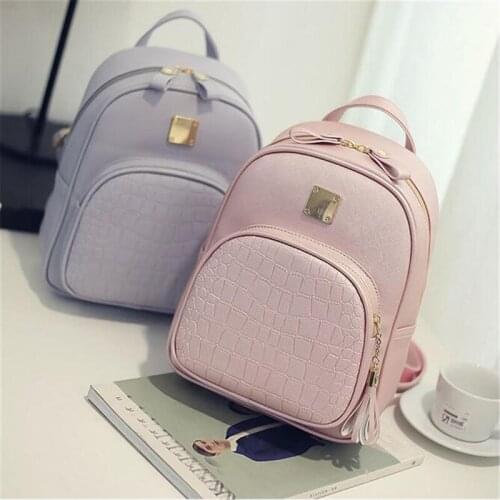 Women Backpacks Leather Female Shoulder Backpack Fashion Teenage Girls School Bags Retro School Backpack Girl Book Bag